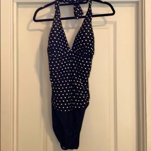 🩱 Black and White Polka Dot Swim Suit